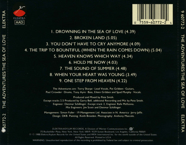 The Adventures : The Sea Of Love (CD, Album)