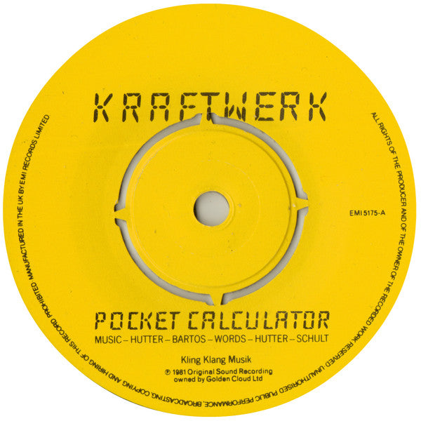 Kraftwerk : Pocket Calculator (7", Single, 4 P)