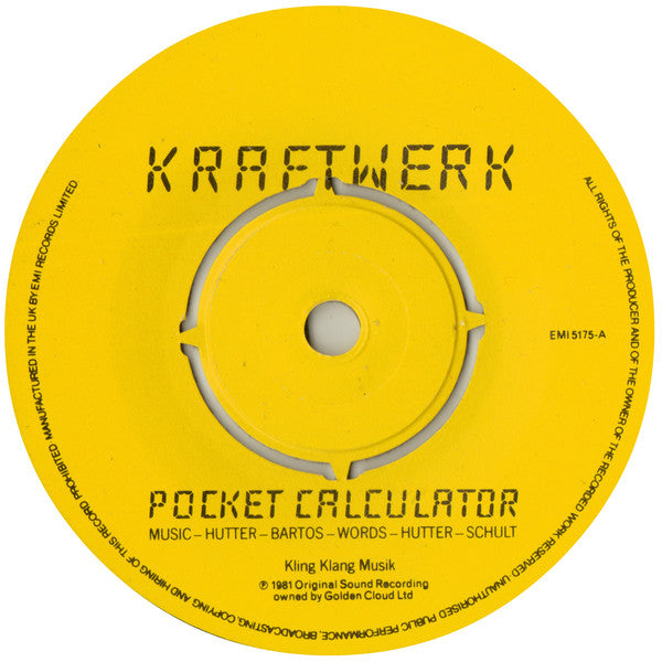 Kraftwerk : Pocket Calculator (7", Single, 4 P)