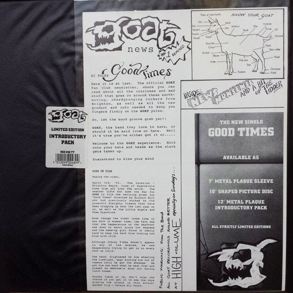 Goat (5) : Good Times (12", Single, Ltd)