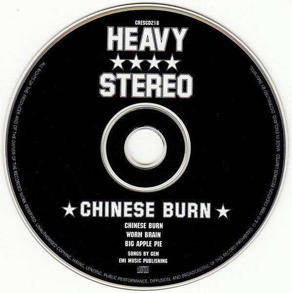 Heavy Stereo : Chinese Burn (CD, Single)