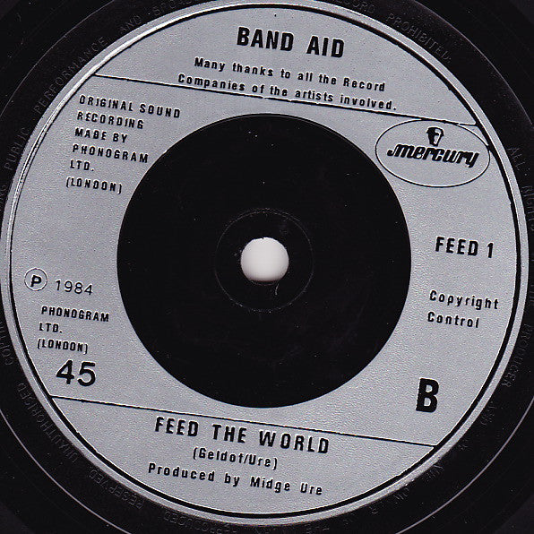 Band Aid : Do They Know It's Christmas? (7", Single, Sil)