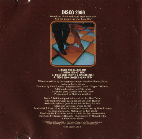 Pulp : Disco 2000 - Part Two (CD, Single, CD2)
