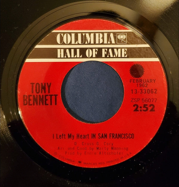 Tony Bennett : I Left My Heart In San Francisco / I Wanna Be Around (7", Single)