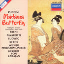 Giacomo Puccini, Mirella Freni, Luciano Pavarotti, Christa Ludwig, Robert Kerns, Wiener Philharmoniker, Herbert von Karajan : Madama Butterfly (Highlights) (CD, Album, RE, RM)
