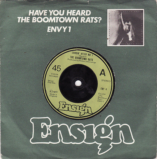 The Boomtown Rats : Lookin' After No. 1 (7", Single, Gre)