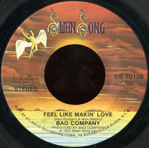 Bad Company (3) : Feel Like Makin' Love (7", Single)