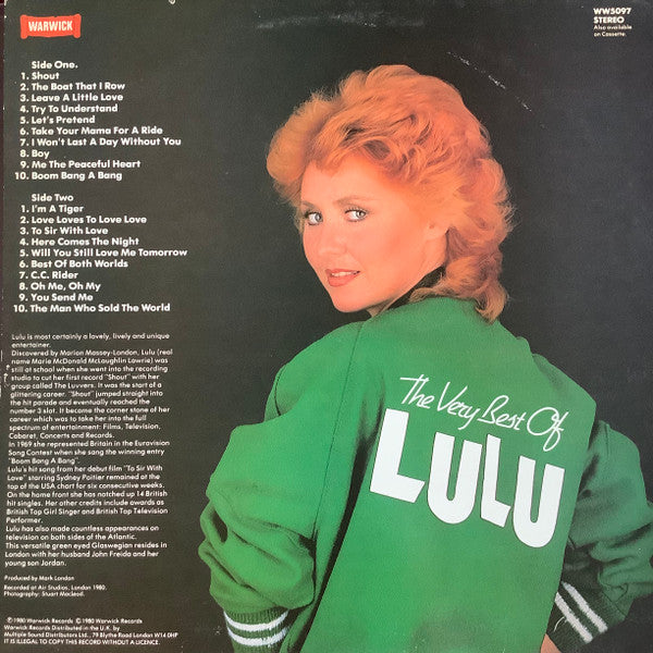 Lulu : The Very Best Of Lulu (LP, Comp)