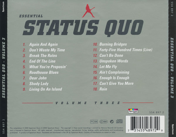 Status Quo : The Essential Status Quo - Volume Three (CD, Comp)