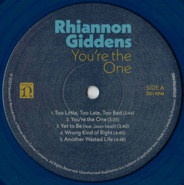 Rhiannon Giddens : You're The One (LP, Album, Ltd, Sea)
