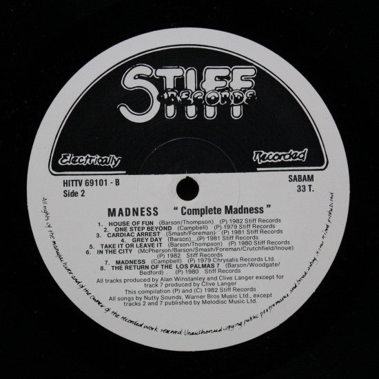 Madness : Complete Madness (LP, Comp)