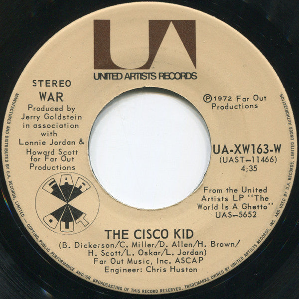 War : The Cisco Kid / Beetles In The Bog (7", Single)
