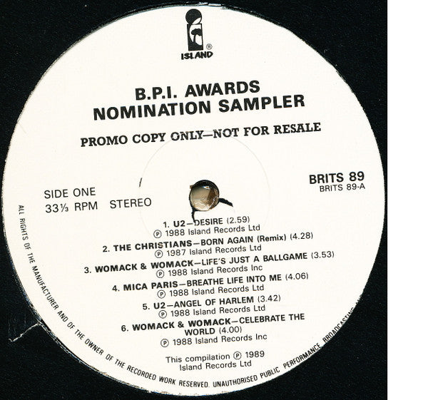 Various : B.P.I. Awards Nomination Sampler (LP, Album, Promo, Smplr)