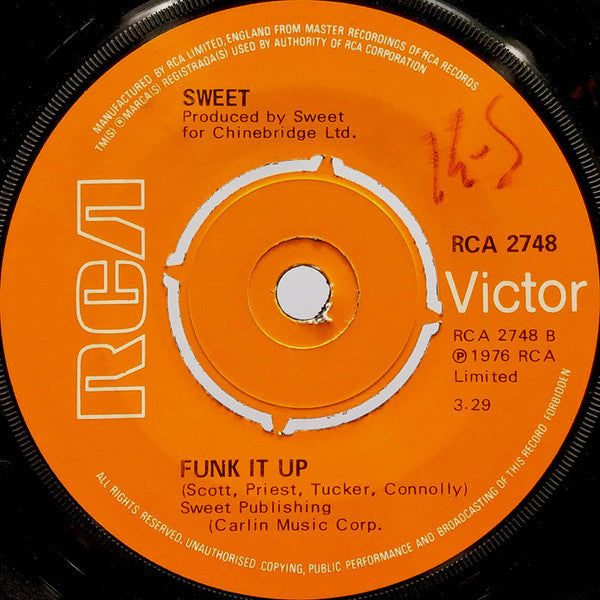 The Sweet : Lost Angels / Funk It Up (7", Single)