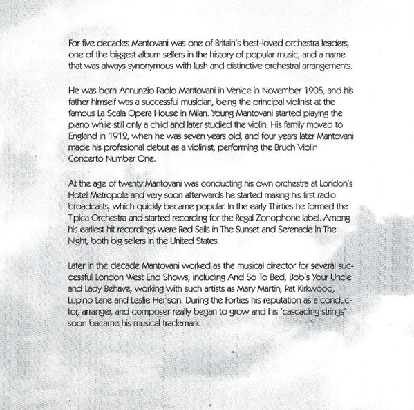 Mantovani And His Orchestra : The World Of Mantovani - Great Classical Themes (CD, Comp)