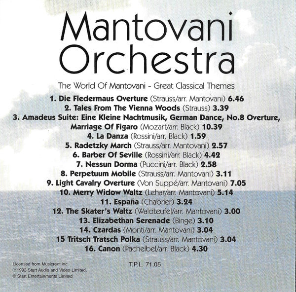 Mantovani And His Orchestra : The World Of Mantovani - Great Classical Themes (CD, Comp)