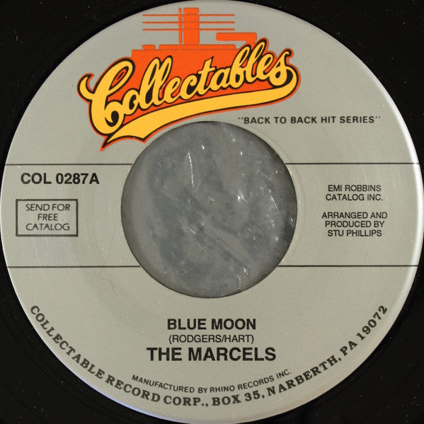 The Marcels : Blue Moon / Goodbye To Love (7", Single, RE)