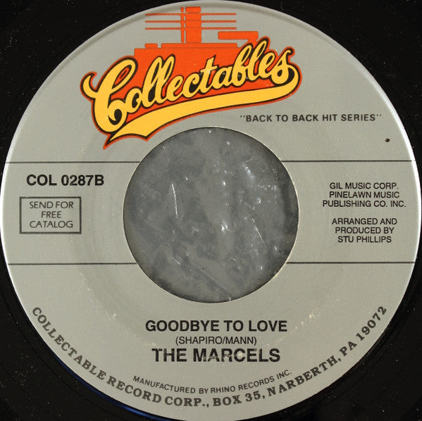 The Marcels : Blue Moon / Goodbye To Love (7", Single, RE)