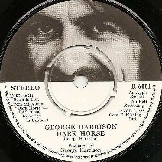 George Harrison : Dark Horse (7", Single)