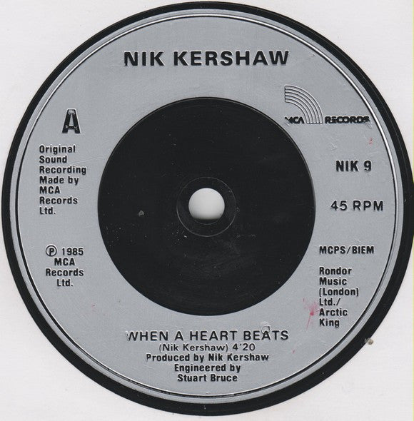 Nik Kershaw : When A Heart Beats (7", Single, Sil)