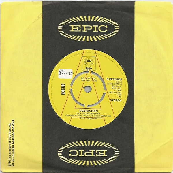 Rogue (4) : Dedication (7", Single, Promo)