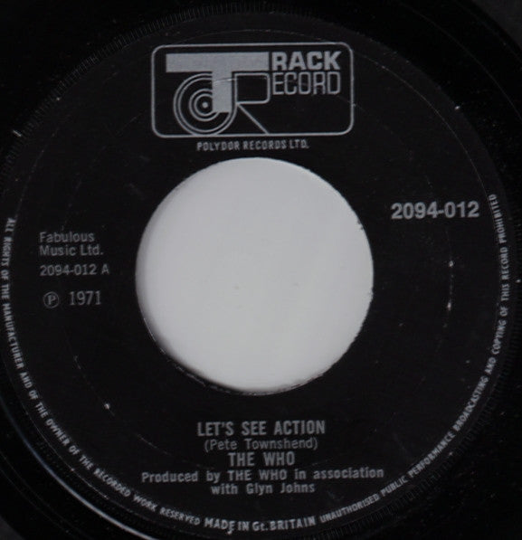 The Who : Let's See Action (7", Single)