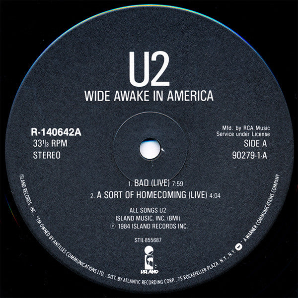 U2 : Wide Awake In America (12", EP, Club, RCA)