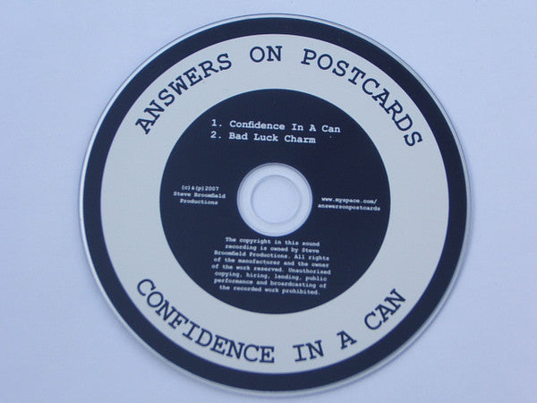 Answers On Postcards : Confidence In A Can (CD, Single)