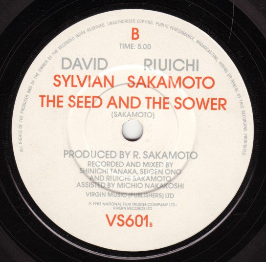 Ryuichi Sakamoto & David Sylvian : Forbidden Colours (7", Single)