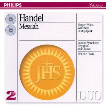 Georg Friedrich Händel - Heather Harper, Helen Watts, John Wakefield, John Shirley-Quirk, London Symphony Orchestra & London Symphony Chorus, Sir Colin Davis : Messiah (2xCD, RE)