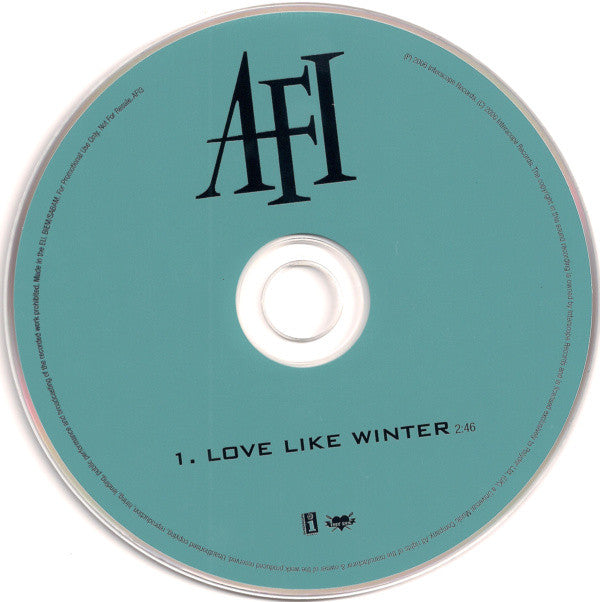 AFI : Love Like Winter (CD, Single, Promo)