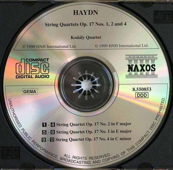 Joseph Haydn / Kodály Quartet : String Quartets Op.17, Nos. 1, 2 And 4 (CD, Album)