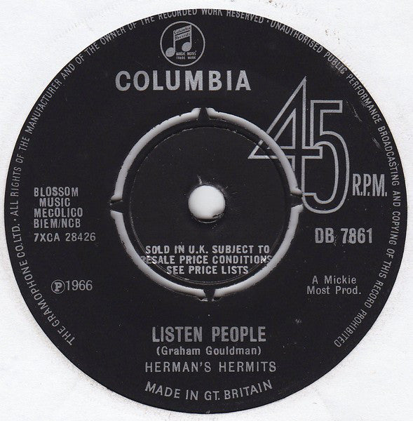 Herman's Hermits : You Won't Be Leaving (7", Single)