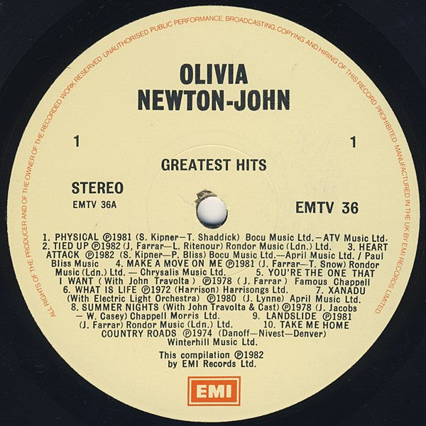 Olivia Newton-John : Greatest Hits (LP, Comp)