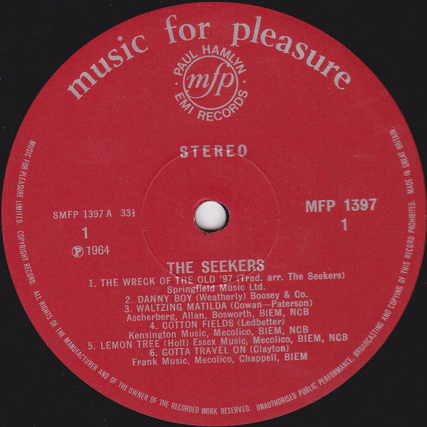 The Seekers : Roving With The Seekers (LP, Album, RE)