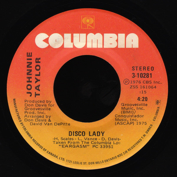 Johnnie Taylor : Disco Lady (7", Single)