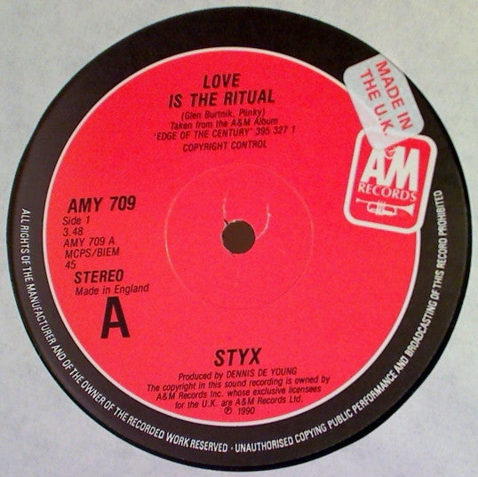 Styx : Love Is The Ritual (12")