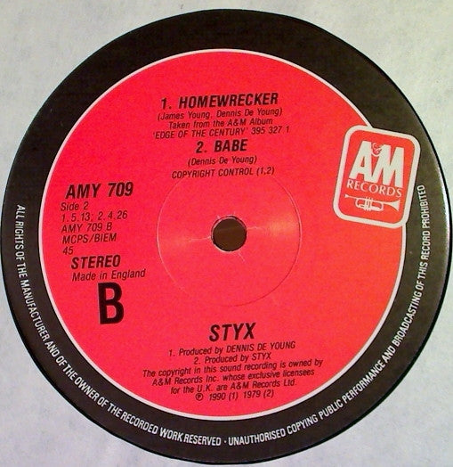 Styx : Love Is The Ritual (12")