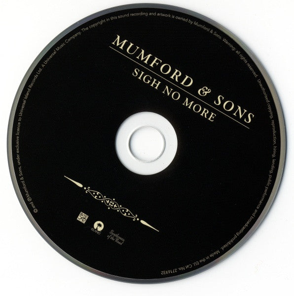 Mumford & Sons : Sigh No More (CD, Album)