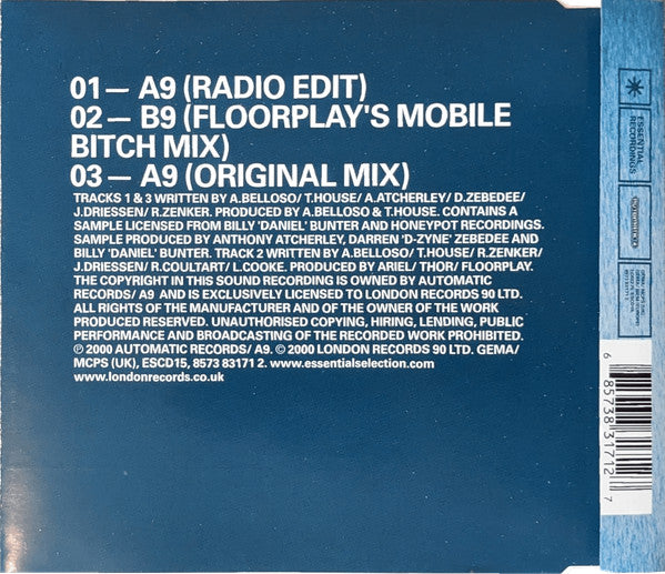 Ariel (3) : A9 (CD, Single)