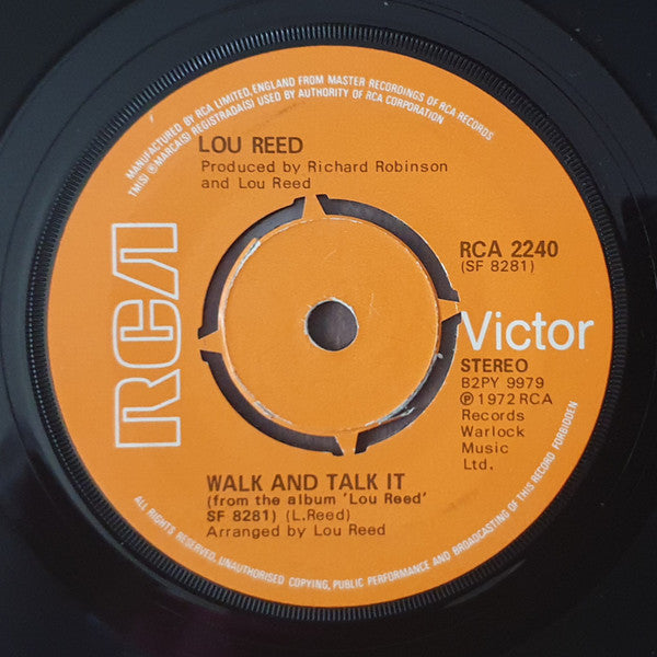 Lou Reed : Walk And Talk It (7", Single)