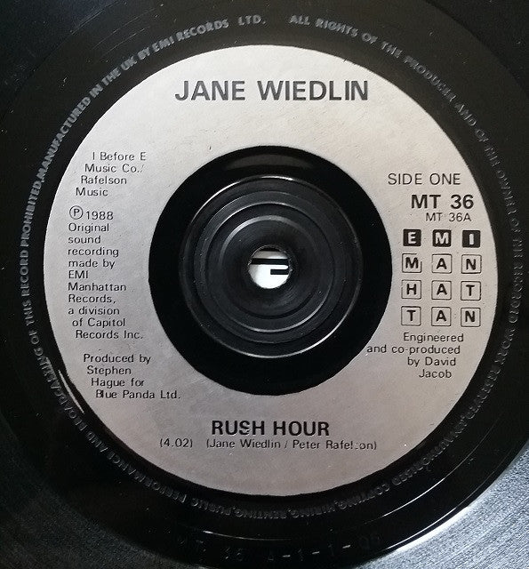 Jane Wiedlin : Rush Hour (7", Single, Inj)