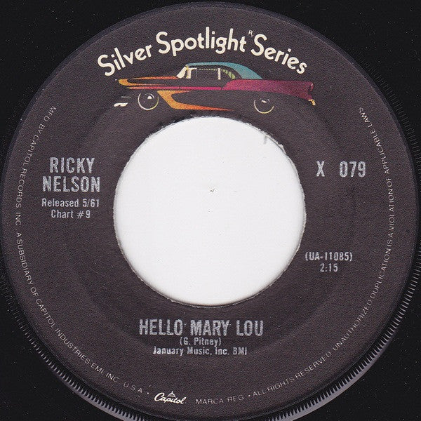 Ricky Nelson (2) : Hello Mary Lou / Sweeter Than You (7", Single)