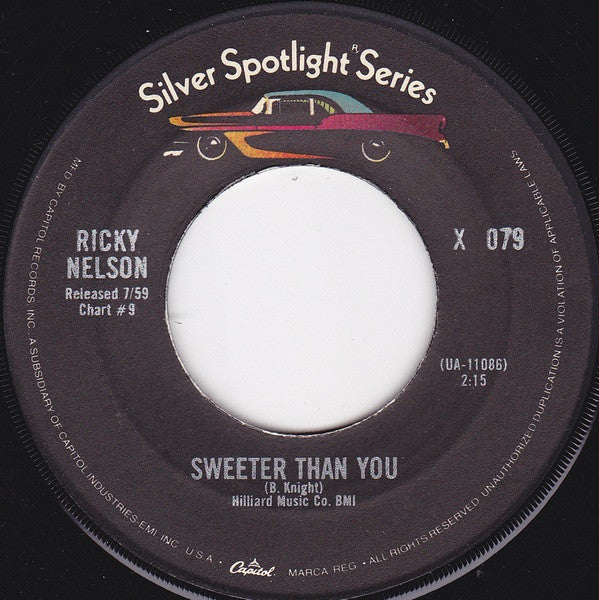 Ricky Nelson (2) : Hello Mary Lou / Sweeter Than You (7", Single)