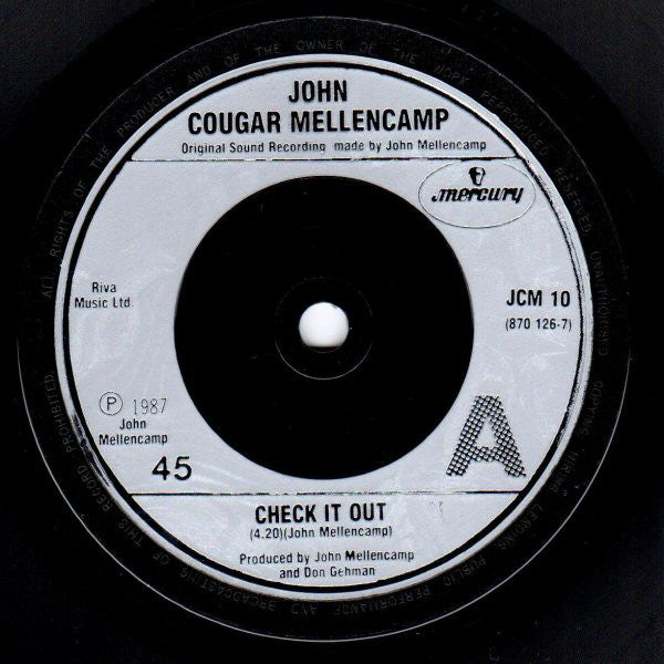 John Cougar Mellencamp : Check It Out (7", Single)