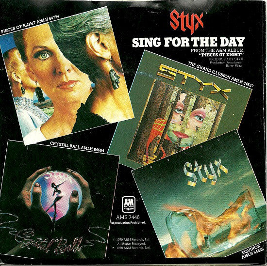 Styx : Renegade (7", Single, Red)