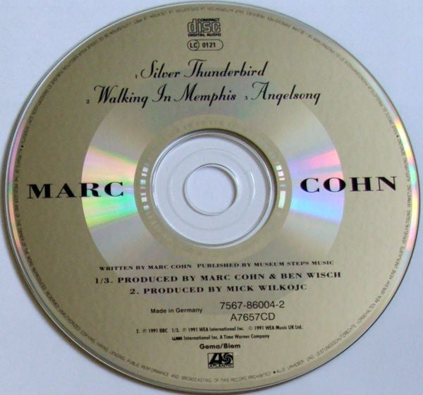 Marc Cohn : Silver Thunderbird (CD, Single)