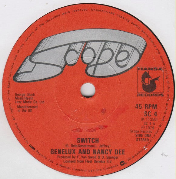 Benelux & Nancy Dee : Switch (7", Single)