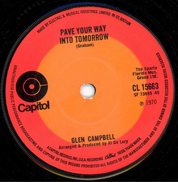 Glen Campbell : It's Only Make Believe (7", Single, Ora)