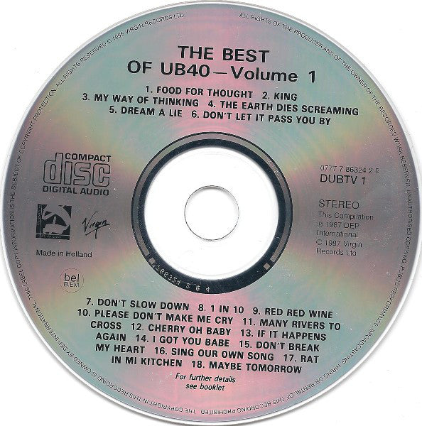 UB40 : The Best Of UB40 - Volume One (CD, Comp)